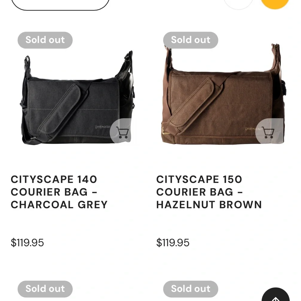 Camera Bag Promaster Cityscape 140 Courier Bag Lens BRAND NWT Hazelnut Brown
